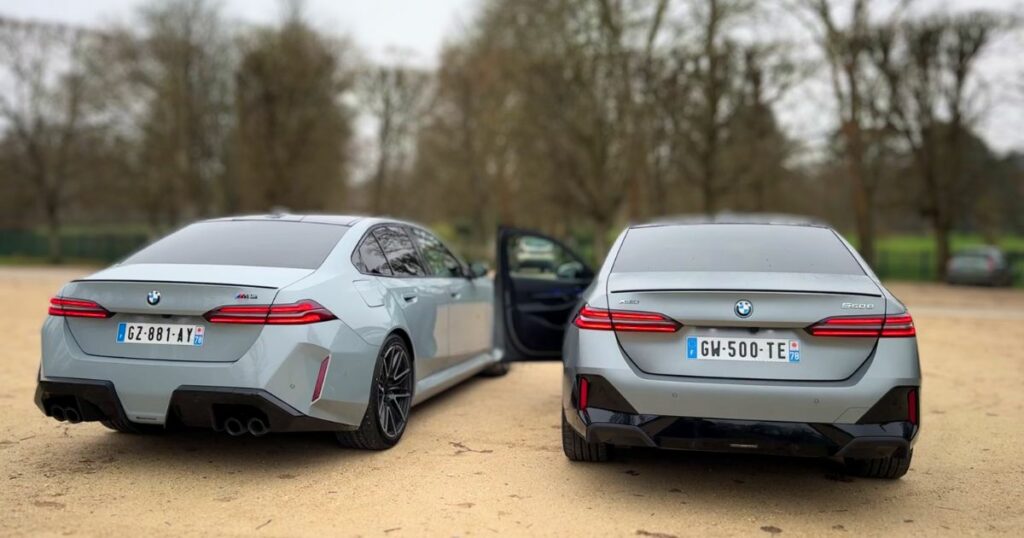 Bmw M5 G90 Brooklyngrau vs BMW 550e gris Frozen