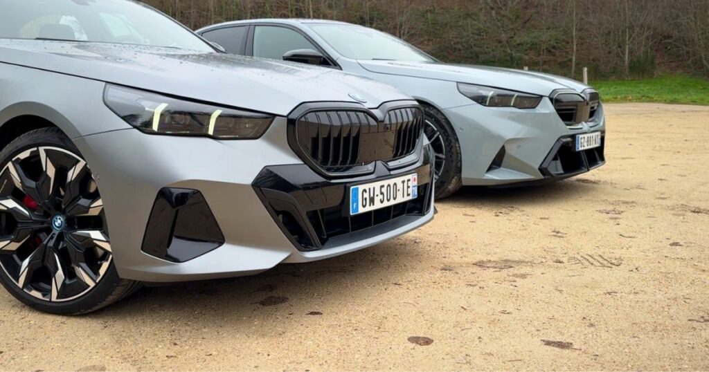 Face avant imposante pour la BMW 550e et sa finition Sport